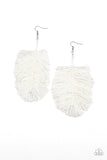 Paparazzi "Hanging By A Thread" White Earrings Paparazzi Jewelry