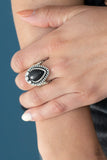 Paparazzi "Backroad Bauble" Black Ring Paparazzi Jewelry