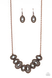Paparazzi VINTAGE VAULT "Trinket Trove" Copper Necklace & Earring Set Paparazzi Jewelry
