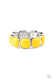 Paparazzi "Vivacious Volume" Yellow Bracelet Paparazzi Jewelry