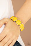 Paparazzi "Vivacious Volume" Yellow Bracelet Paparazzi Jewelry