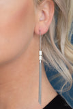 Paparazzi "Windblown" White Earrings Paparazzi Jewelry