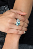 Paparazzi "Sparkle Bust" Blue Ring Paparazzi Jewelry