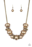 Paparazzi "Only The Brave " Brass Necklace & Earring Set Paparazzi Jewelry