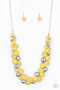 Paparazzi "Bubbly Brilliance" Yellow Necklace & Earring Set Paparazzi Jewelry