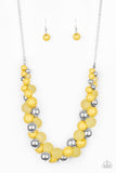 Paparazzi "Bubbly Brilliance" Yellow Necklace & Earring Set Paparazzi Jewelry