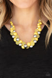 Paparazzi "Bubbly Brilliance" Yellow Necklace & Earring Set Paparazzi Jewelry