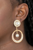 Paparazzi "Regal Revel" Gold Clip On Earrings Paparazzi Jewelry