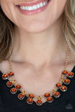 Paparazzi "Top Dollar Twinkle" Brown Necklace & Earring Set Paparazzi Jewelry