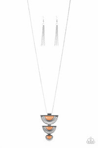 Paparazzi "Serene Sheen" Orange Necklace & Earring Set Paparazzi Jewelry