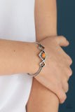 Paparazzi "Dainty Deco" Orange Bracelet Paparazzi Jewelry