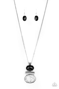 Paparazzi "Finding Balance" Black Necklace & Earring Set Paparazzi Jewelry