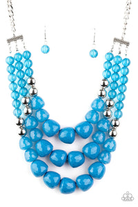 Paparazzi "Forbidden Fruit" Blue Necklace & Earring Set Paparazzi Jewelry