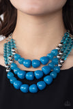 Paparazzi "Forbidden Fruit" Blue Necklace & Earring Set Paparazzi Jewelry