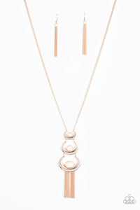 Paparazzi "As Moon As I Can" Rose Gold Necklace & Earring Set Paparazzi Jewelry