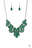 Paparazzi "Bohemian Banquet" Green Necklace & Earring Set Paparazzi Jewelry