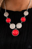 Paparazzi "Bohemian Bombshell" Red Necklace & Earring Set Paparazzi Jewelry