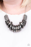 Paparazzi "Haute Hardware" Silver Necklace & Earring Set Paparazzi Jewelry