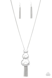Paparazzi "As Moon As I Can" White Necklace & Earring Set Paparazzi Jewelry