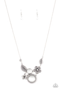 Paparazzi "Exquisitely Eden" White Necklace & Earring Set Paparazzi Jewelry