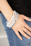 Paparazzi "Refined Renegade" White Bracelet Paparazzi Jewelry