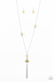 Paparazzi "Eden Dew" Yellow Necklace & Earring Set Paparazzi Jewelry