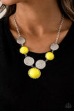 Paparazzi "Bohemian Bombshell" Yellow Necklace & Earring Set Paparazzi Jewelry