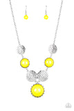 Paparazzi "Bohemian Bombshell" Yellow Necklace & Earring Set Paparazzi Jewelry