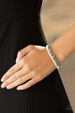 Paparazzi "Dewy Dandelions" White Bracelet Paparazzi Jewelry