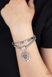 Paparazzi "Think With Your Heart" White Bracelet Paparazzi Jewelry