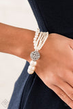 Paparazzi VINTAGE VAULT "Show Them The DIOR" FASHION FIX White Bracelet Paparazzi Jewelry
