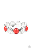 Paparazzi "Boardwalk Boho" Red Bracelet Paparazzi Jewelry