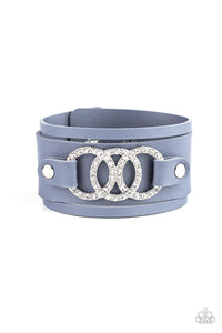 Paparazzi "Couture Influencer" Blue Wrap Bracelet Paparazzi Jewelry