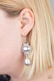 Paparazzi VINTAGE VAULT "Icy Shimmer" Silver Earrings Paparazzi Jewelry