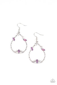 Paparazzi "Lotus Ice" Purple Earrings Paparazzi Jewelry