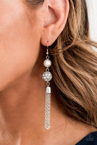 Paparazzi "Going DIOR to DIOR" FASHION FIX White Earrings Paparazzi Jewelry