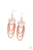 Paparazzi VINTAGE VAULT "Opalescence Essence" Copper Earrings Paparazzi Jewelry