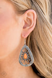 Paparazzi "Floral Frill" FASHION FIX Orange Earrings Paparazzi Jewelry