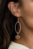 Paparazzi "SOL Purpose" FASHION FIX Gold Earrings Paparazzi Jewelry