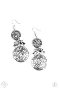 Paparazzi "Garden Adventure" FASHION FIX Silver Earrings Paparazzi Jewelry