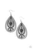 Paparazzi VINTAGE VAULT "Just Dropping By" Black Earrings Paparazzi Jewelry