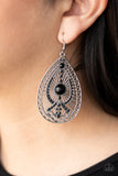 Paparazzi VINTAGE VAULT "Just Dropping By" Black Earrings Paparazzi Jewelry