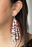 Paparazzi "Untamable" Red Earrings Paparazzi Jewelry