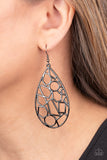 Paparazzi "Reshaped Radiance" Black Earrings Paparazzi Jewelry