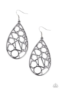 Paparazzi "Reshaped Radiance" Black Earrings Paparazzi Jewelry