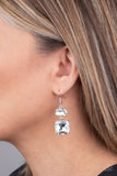 Paparazzi "All ICE On Me" White Earrings Paparazzi Jewelry