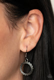 Paparazzi "PIXEL Perfect" Black Necklace & Earring Set Paparazzi Jewelry