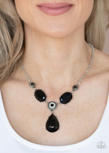 Paparazzi "Heirloom Hideaway" Black Necklace & Earring Set Paparazzi Jewelry