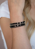 Paparazzi "Stacked Style Maker" Black Bracelet Paparazzi Jewelry