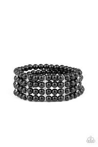 Paparazzi "Stacked To The Top" Black Bracelet Paparazzi Jewelry